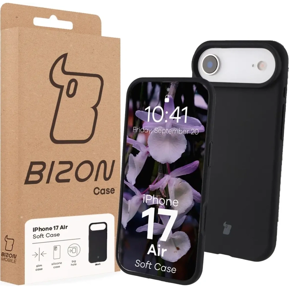 Silikonowe etui Bizon Soft Case do Apple iPhone Air czarne