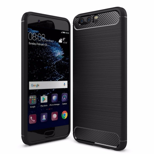 Etui HS Case SOLID TPU Huawei P10 Plus Black + Szkło
