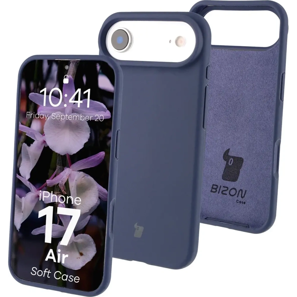 Silikonowe etui Bizon Soft Case do Apple iPhone Air ciemnoniebieskie
