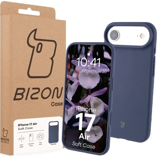 Silikonowe etui Bizon Soft Case do Apple iPhone 17 Air ciemnoniebieskie