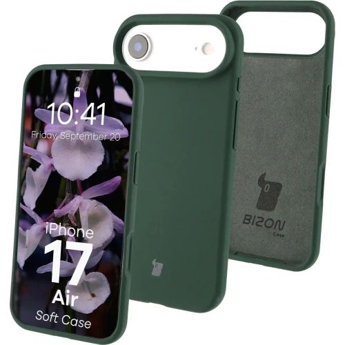 Silikonowe etui Bizon Soft Case do Apple iPhone 17 Air ciemnozielone