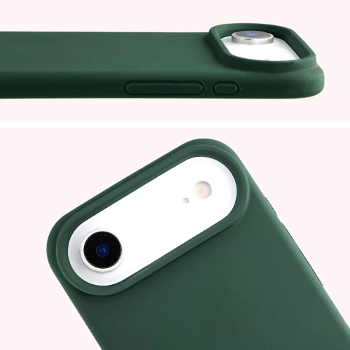 Silikonowe etui Bizon Soft Case do Apple iPhone 17 Air ciemnozielone