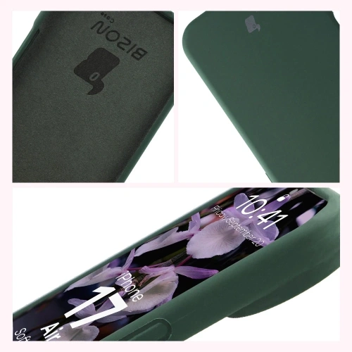 Silikonowe etui Bizon Soft Case do Apple iPhone 17 Air ciemnozielone