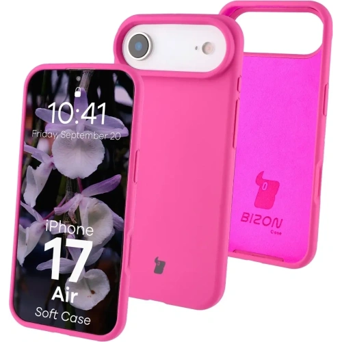 Silikonowe etui Bizon Soft Case do Apple iPhone 17 Air fuksja