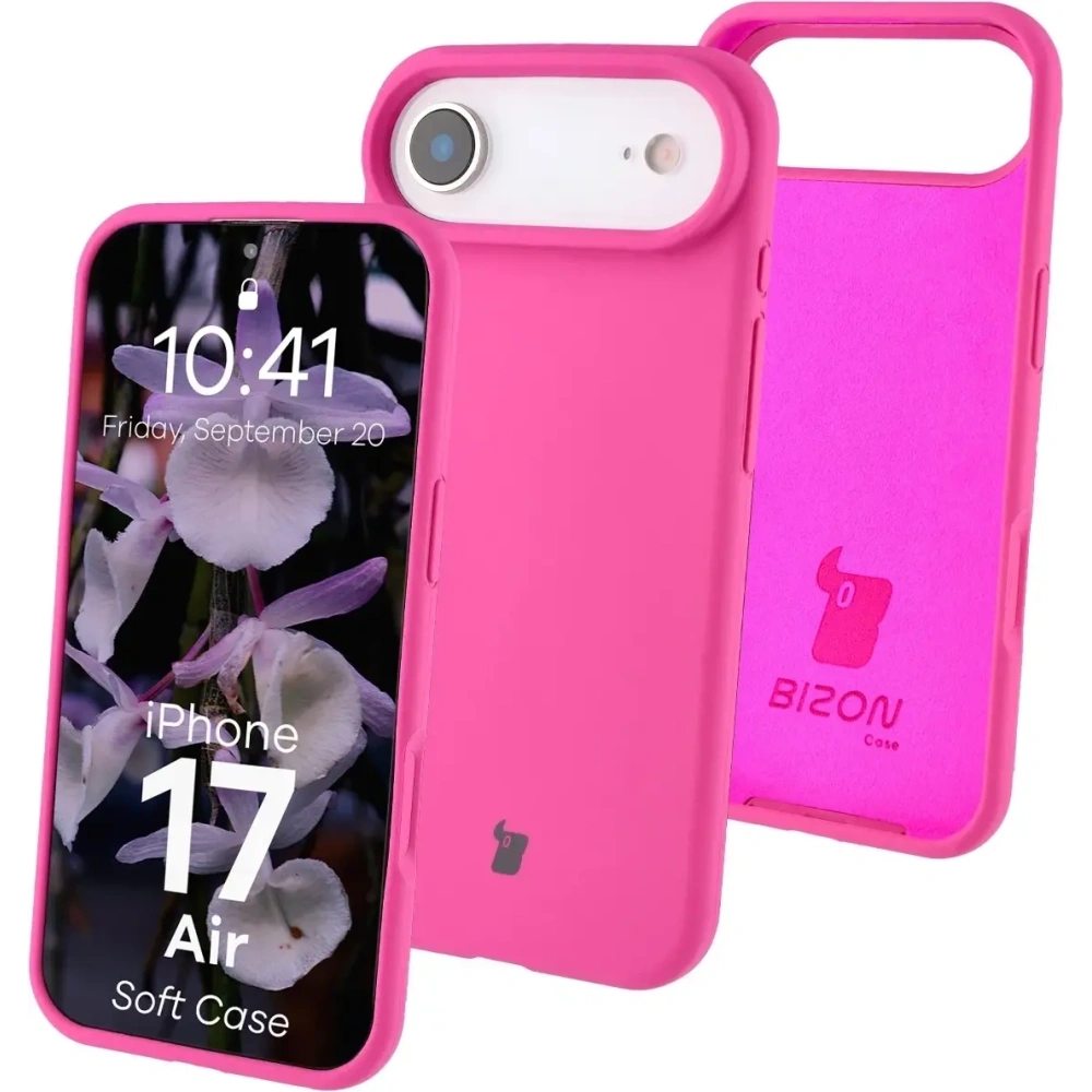 Silikonowe etui Bizon Soft Case do Apple iPhone Air fuksja