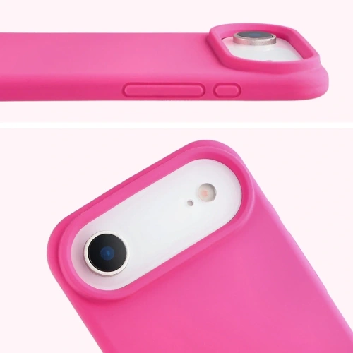 Silikonowe etui Bizon Soft Case do Apple iPhone 17 Air fuksja