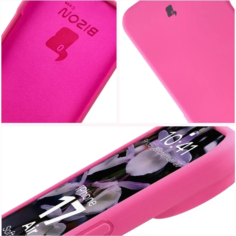 Silikonowe etui Bizon Soft Case do Apple iPhone Air fuksja