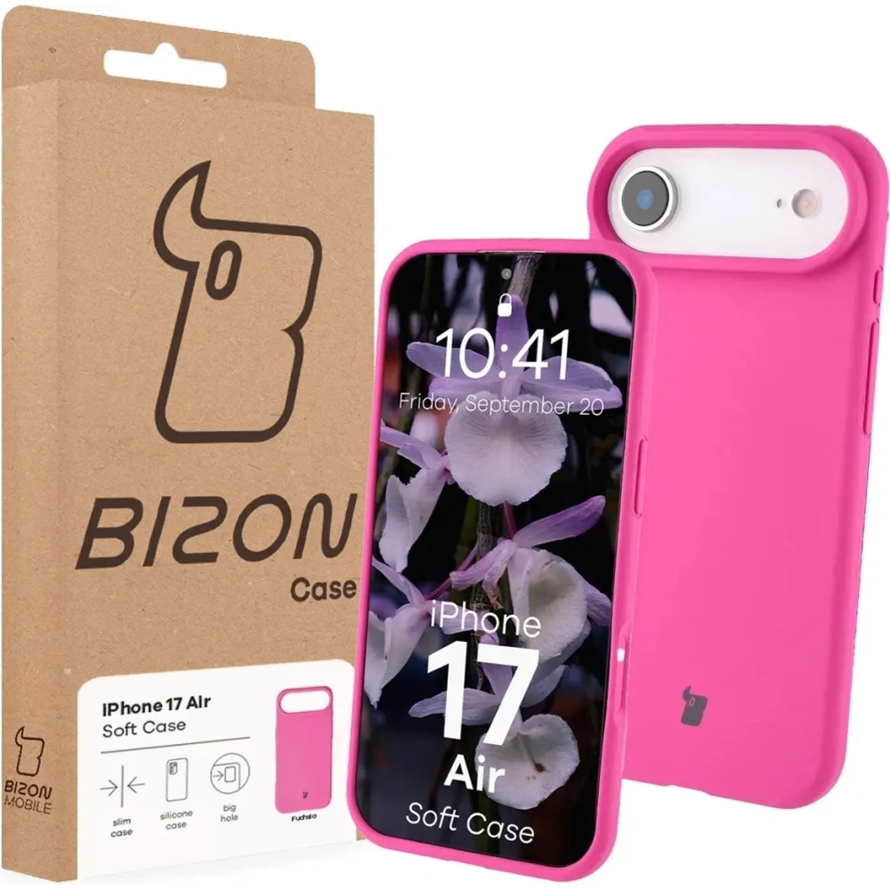 Silikonowe etui Bizon Soft Case do Apple iPhone Air fuksja