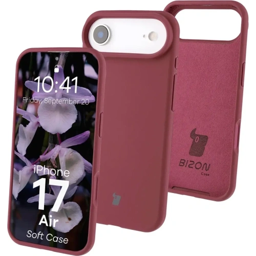 Silikonowe etui Bizon Soft Case do Apple iPhone 17 Air ciemnofioletowe