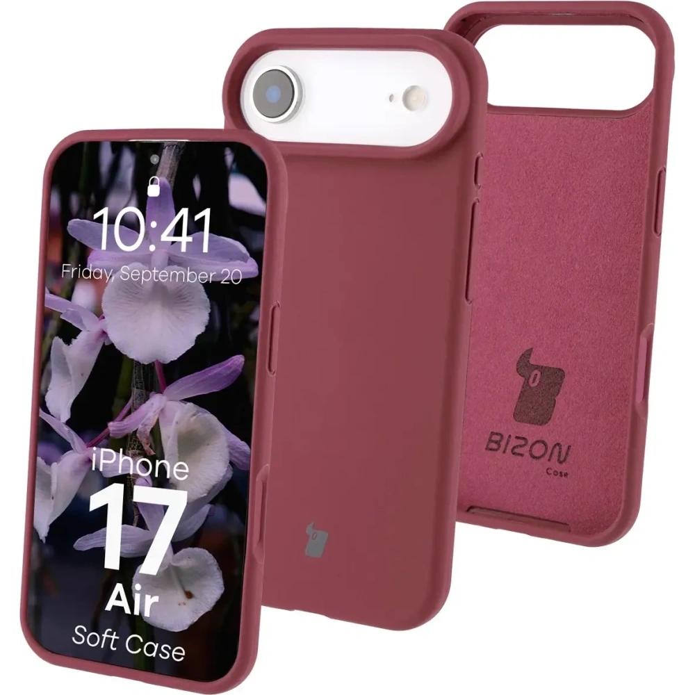 Silikonowe etui Bizon Soft Case do Apple iPhone Air ciemnofioletowe