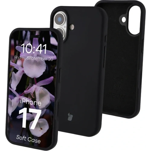 Silikonowe etui Bizon Soft Case do Apple iPhone 17 czarne