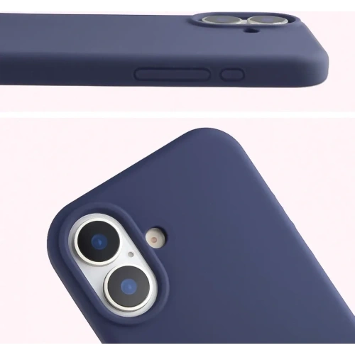 Silikonowe etui Bizon Soft Case do Apple iPhone 17 ciemnoniebieskie