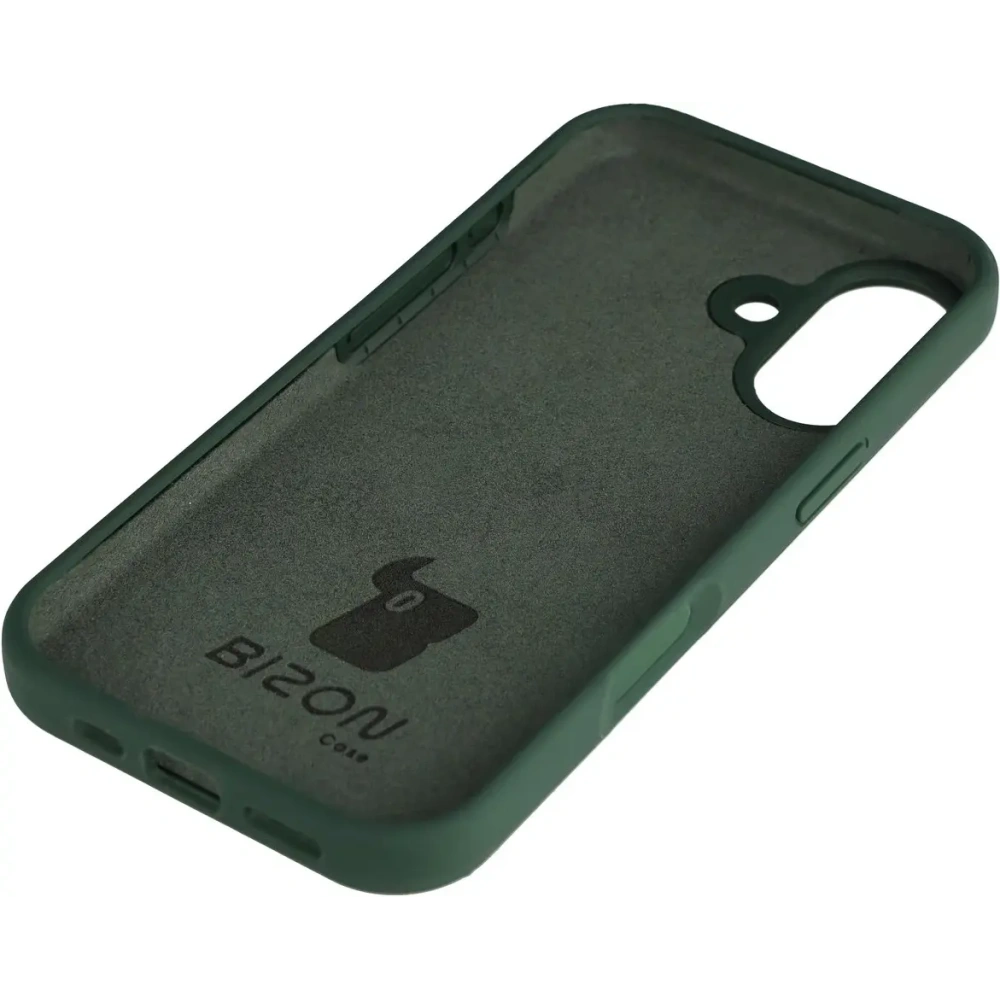 Silikonowe etui Bizon Soft Case do Apple iPhone 17 ciemnozielone