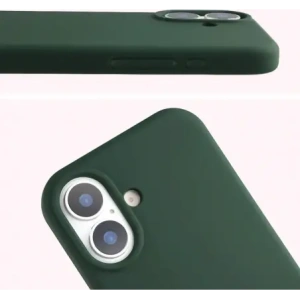 Silikonowe etui Bizon Soft Case do Apple iPhone 17 ciemnozielone