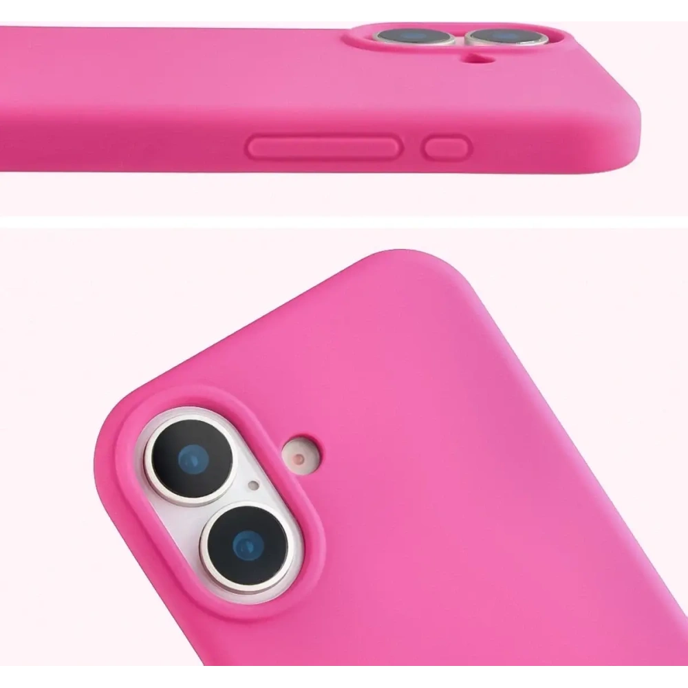 Silikonowe etui Bizon Soft Case do Apple iPhone 17 fuksja