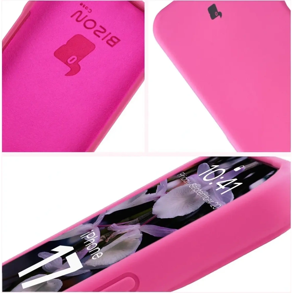 Silikonowe etui Bizon Soft Case do Apple iPhone 17 fuksja