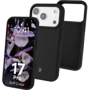 Silikonowe etui Bizon Soft Case do Apple iPhone 17 Pro czarne