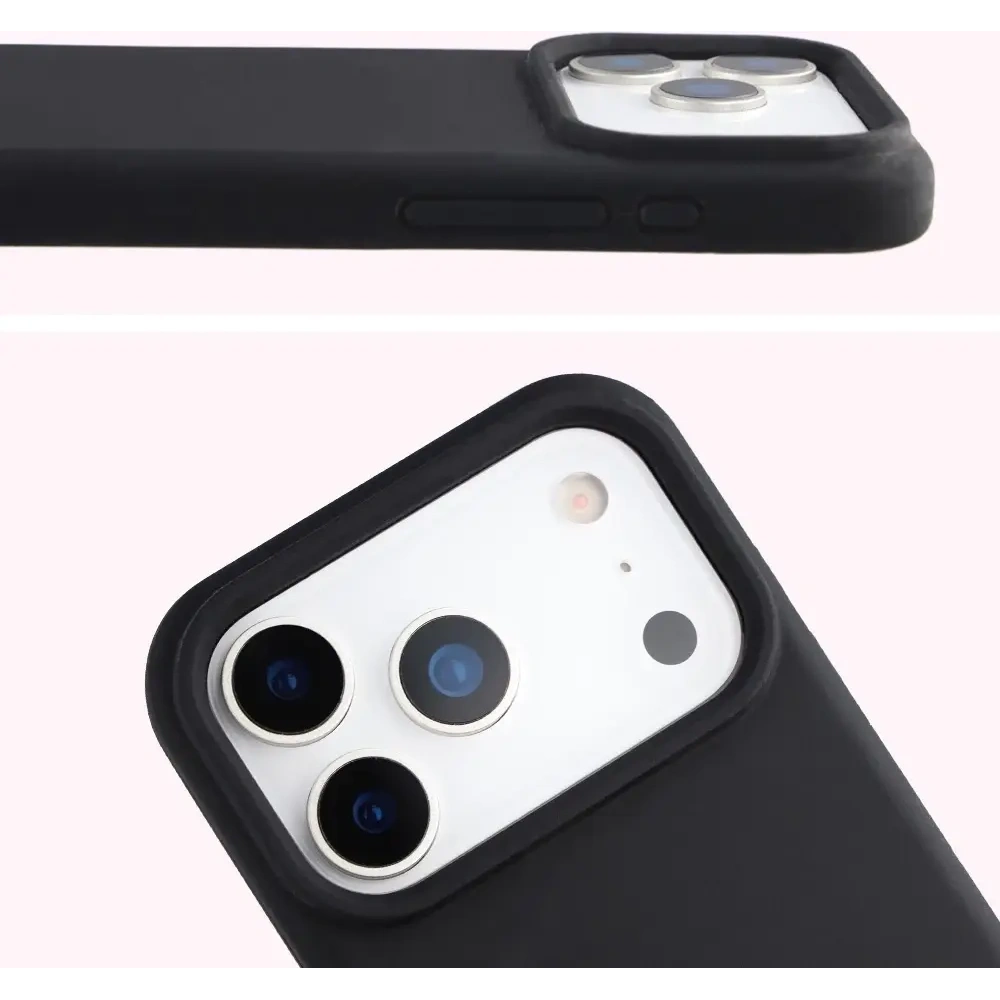 Silikonowe etui Bizon Soft Case do Apple iPhone 17 Pro czarne