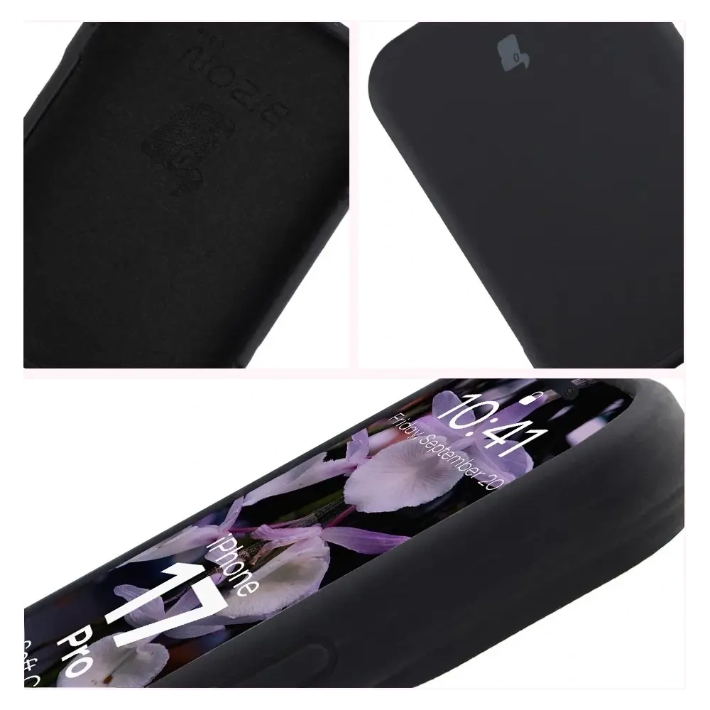 Silikonowe etui Bizon Soft Case do Apple iPhone 17 Pro czarne
