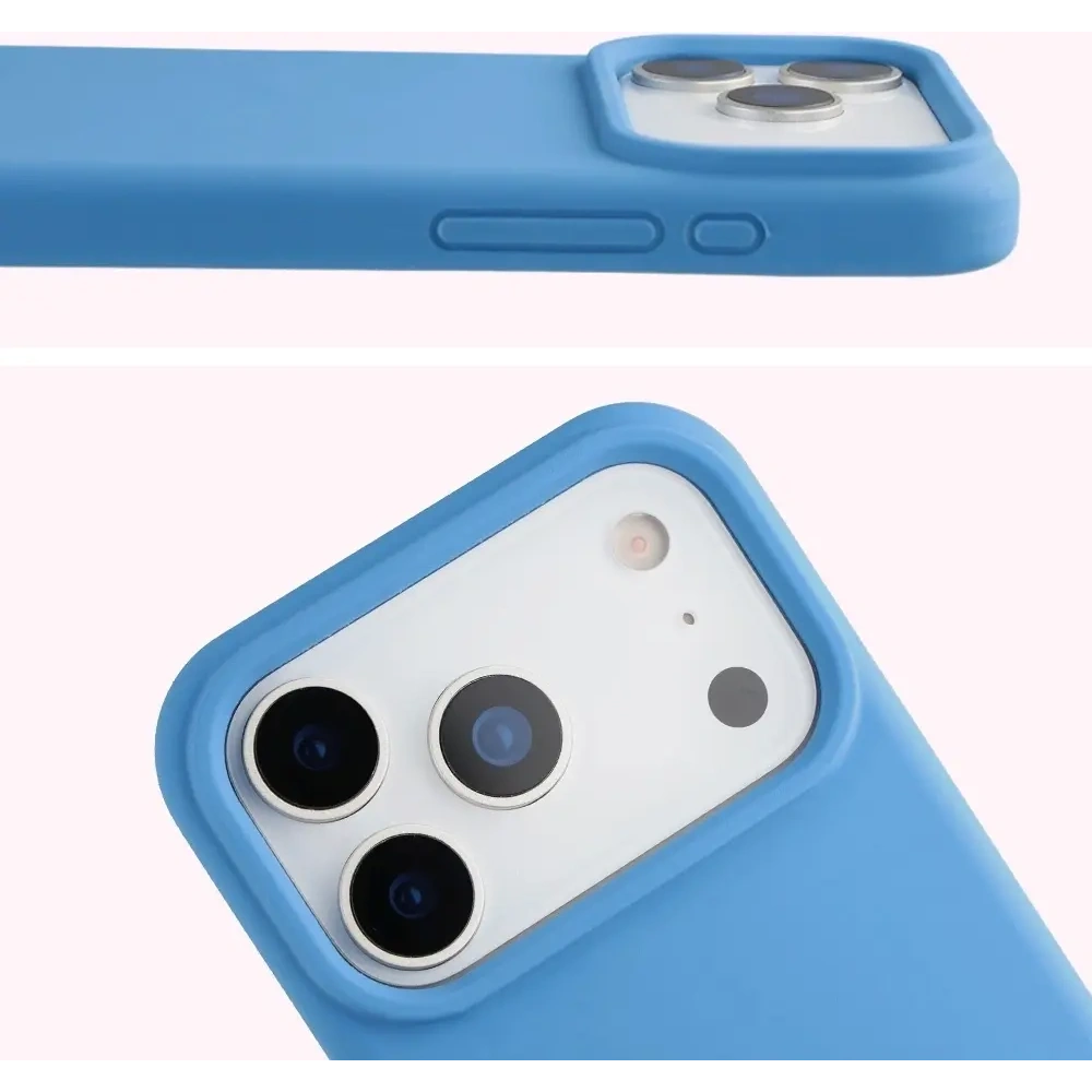 Silikonowe etui Bizon Soft Case do Apple iPhone 17 Pro niebieskie