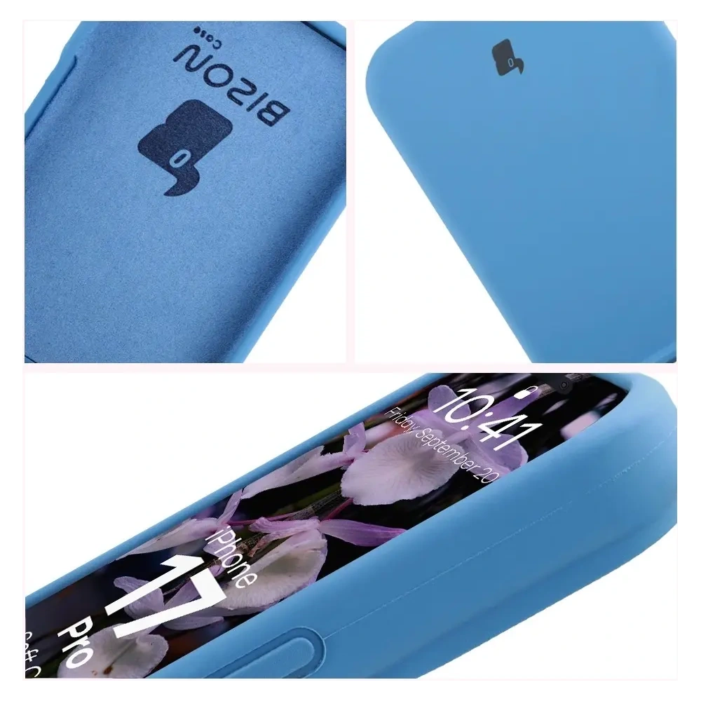Silikonowe etui Bizon Soft Case do Apple iPhone 17 Pro niebieskie