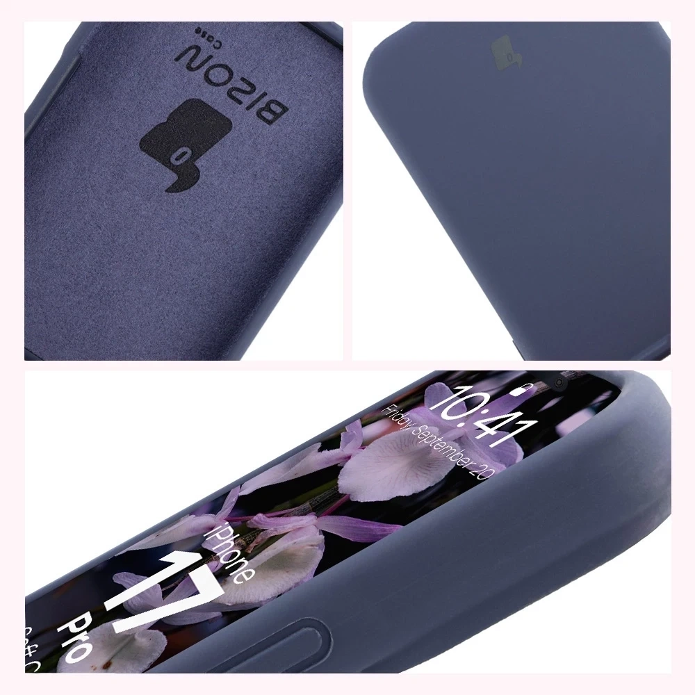 Silikonowe etui Bizon Soft Case do Apple iPhone 17 Pro ciemnoniebieskie