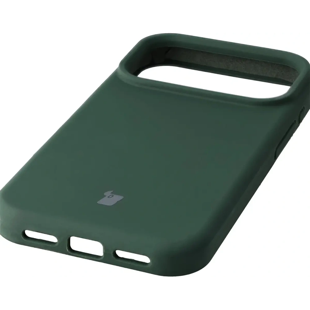 Silikonowe etui Bizon Soft Case do Apple iPhone 17 Pro ciemnozielone