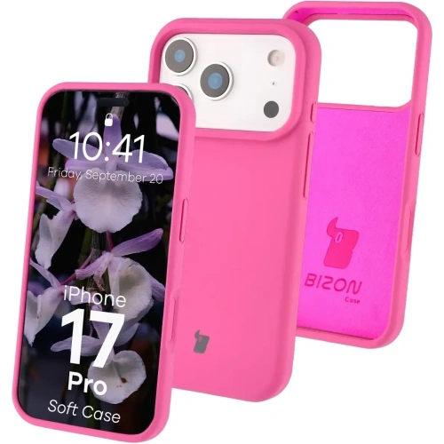 Silikonowe etui Bizon Soft Case do Apple iPhone 17 Pro fuksja