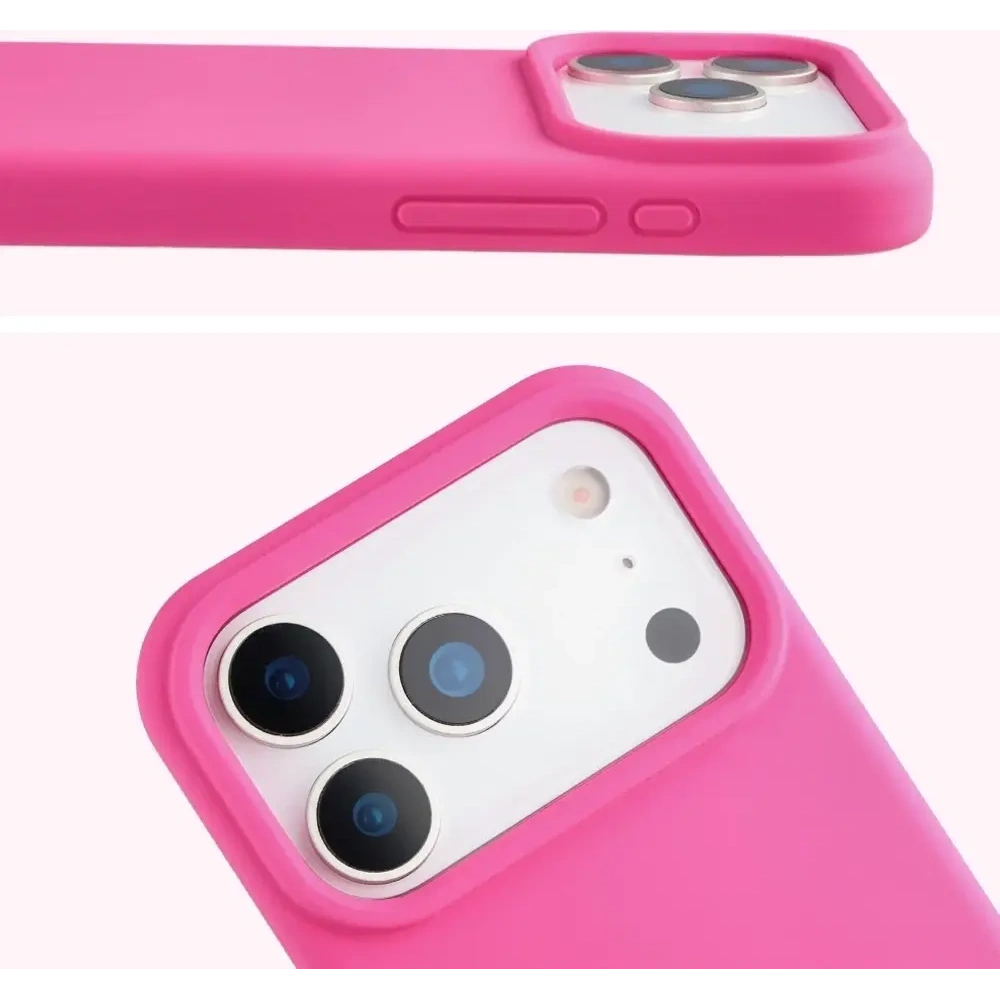 Silikonowe etui Bizon Soft Case do Apple iPhone 17 Pro fuksja