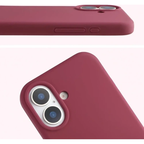 Silikonowe etui Bizon Soft Case do Apple iPhone 17 ciemnofioletowe