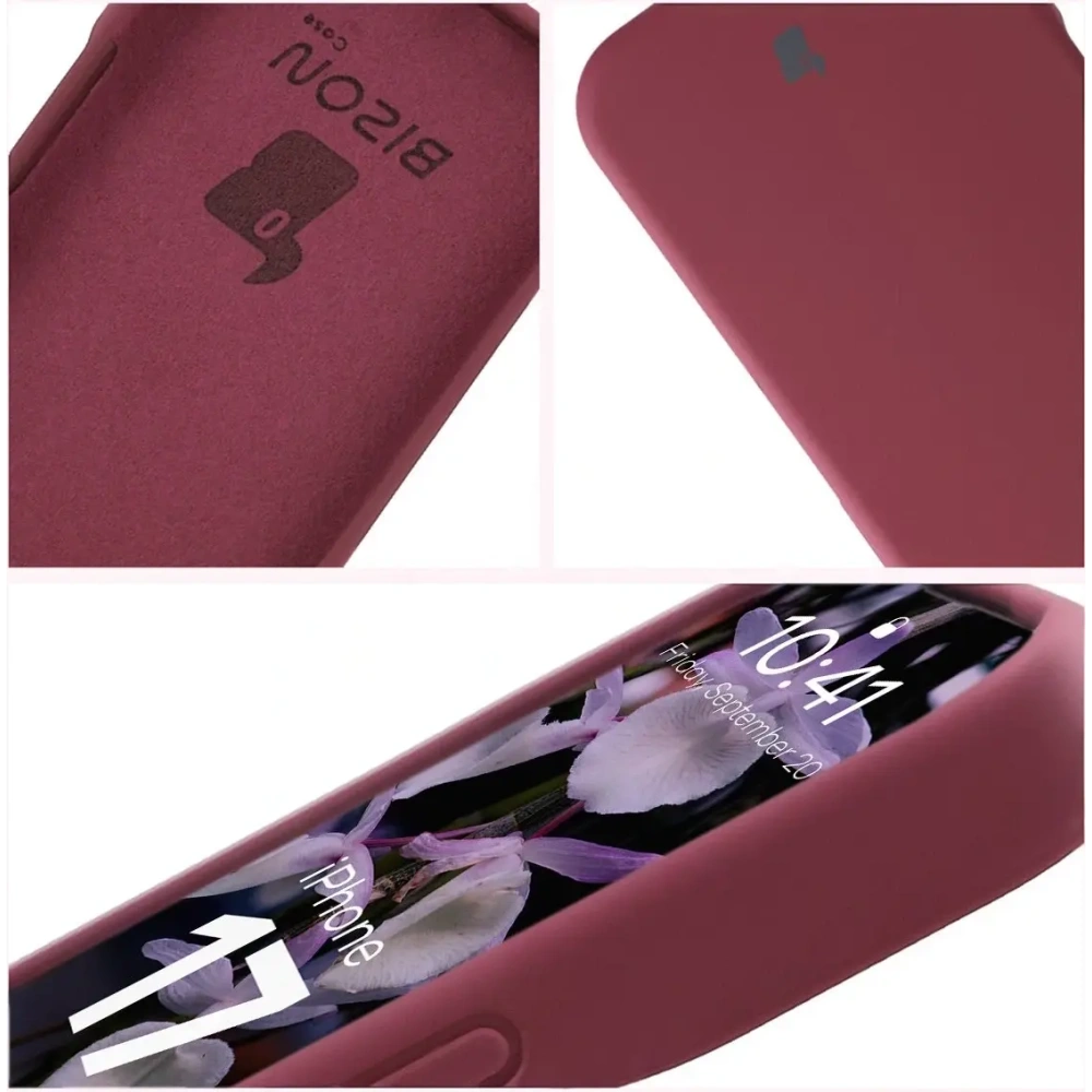 Silikonowe etui Bizon Soft Case do Apple iPhone 17 ciemnofioletowe