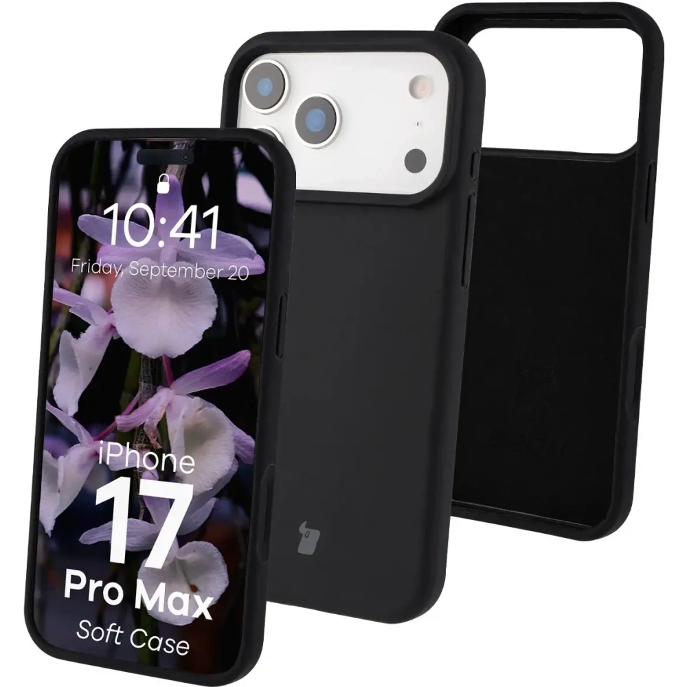 Silikonowe etui Bizon Soft Case do Apple iPhone 17 Pro Max czarne