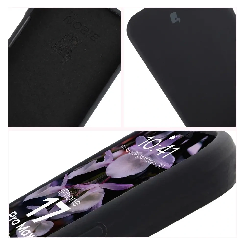 Silikonowe etui Bizon Soft Case do Apple iPhone 17 Pro Max czarne
