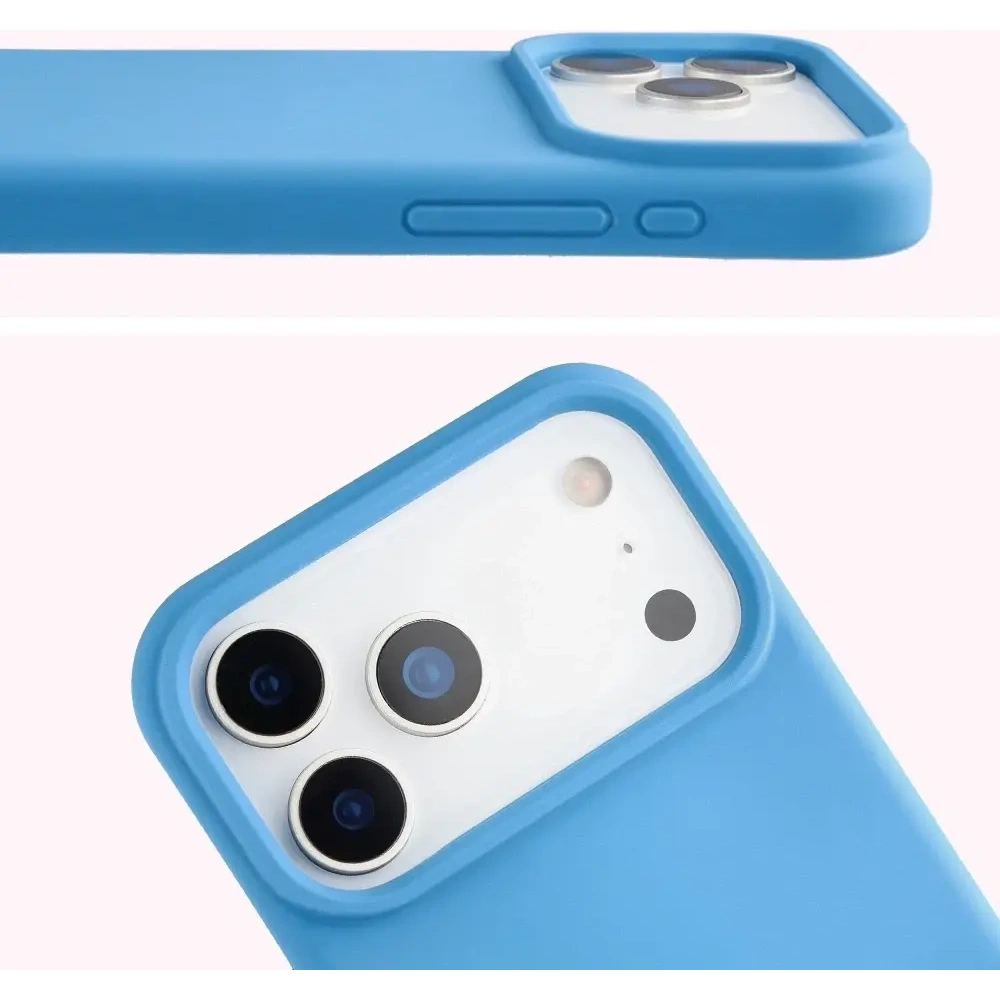 Silikonowe etui Bizon Soft Case do Apple iPhone 17 Pro Max niebieskie