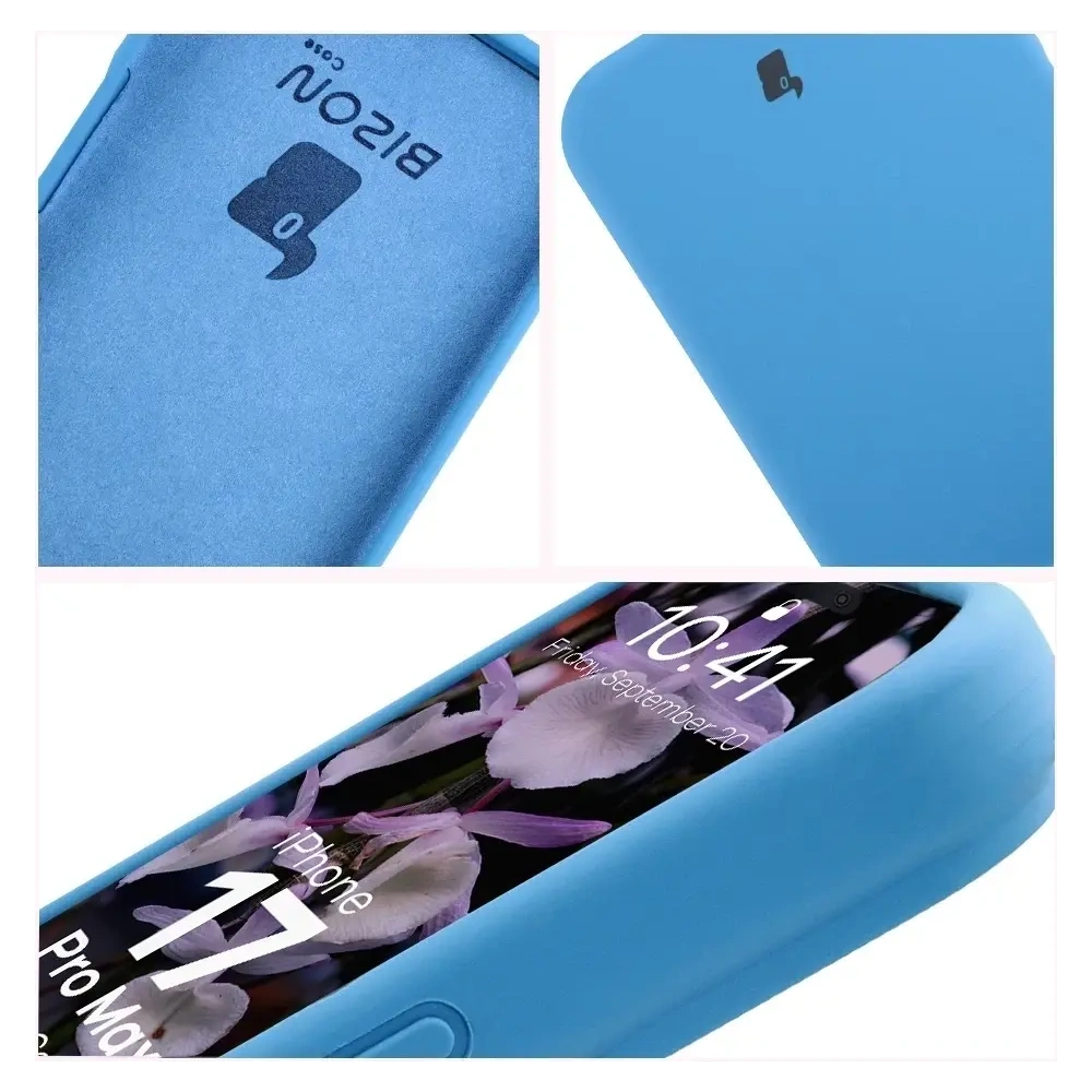 Silikonowe etui Bizon Soft Case do Apple iPhone 17 Pro Max niebieskie