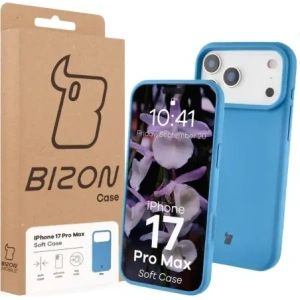 Silikonowe etui Bizon Soft Case do Apple iPhone 17 Pro Max niebieskie