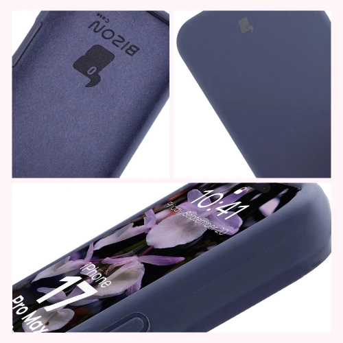 Silikonowe etui Bizon Soft Case do Apple iPhone 17 Pro Max ciemnoniebieskie