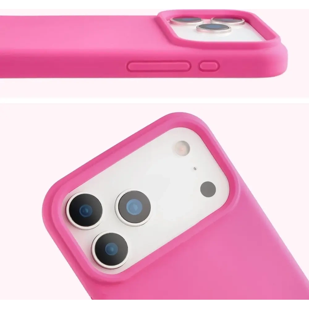 Silikonowe etui Bizon Soft Case do Apple iPhone 17 Pro Max fuksja