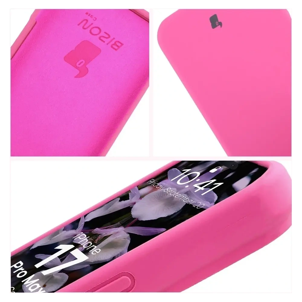 Silikonowe etui Bizon Soft Case do Apple iPhone 17 Pro Max fuksja