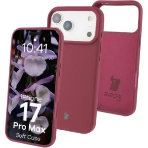 Silikonowe etui Bizon Soft Case do Apple iPhone 17 Pro Max ciemnofioletowe