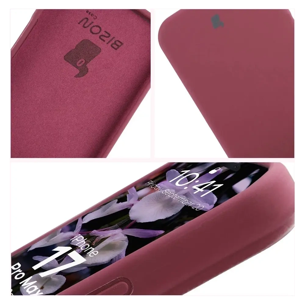 Silikonowe etui Bizon Soft Case do Apple iPhone 17 Pro Max ciemnofioletowe