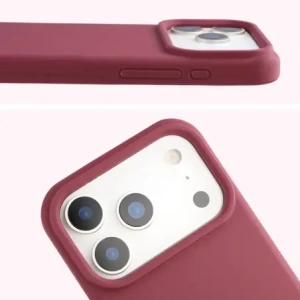 Silikonowe etui Bizon Soft Case do Apple iPhone 17 Pro ciemnofioletowe
