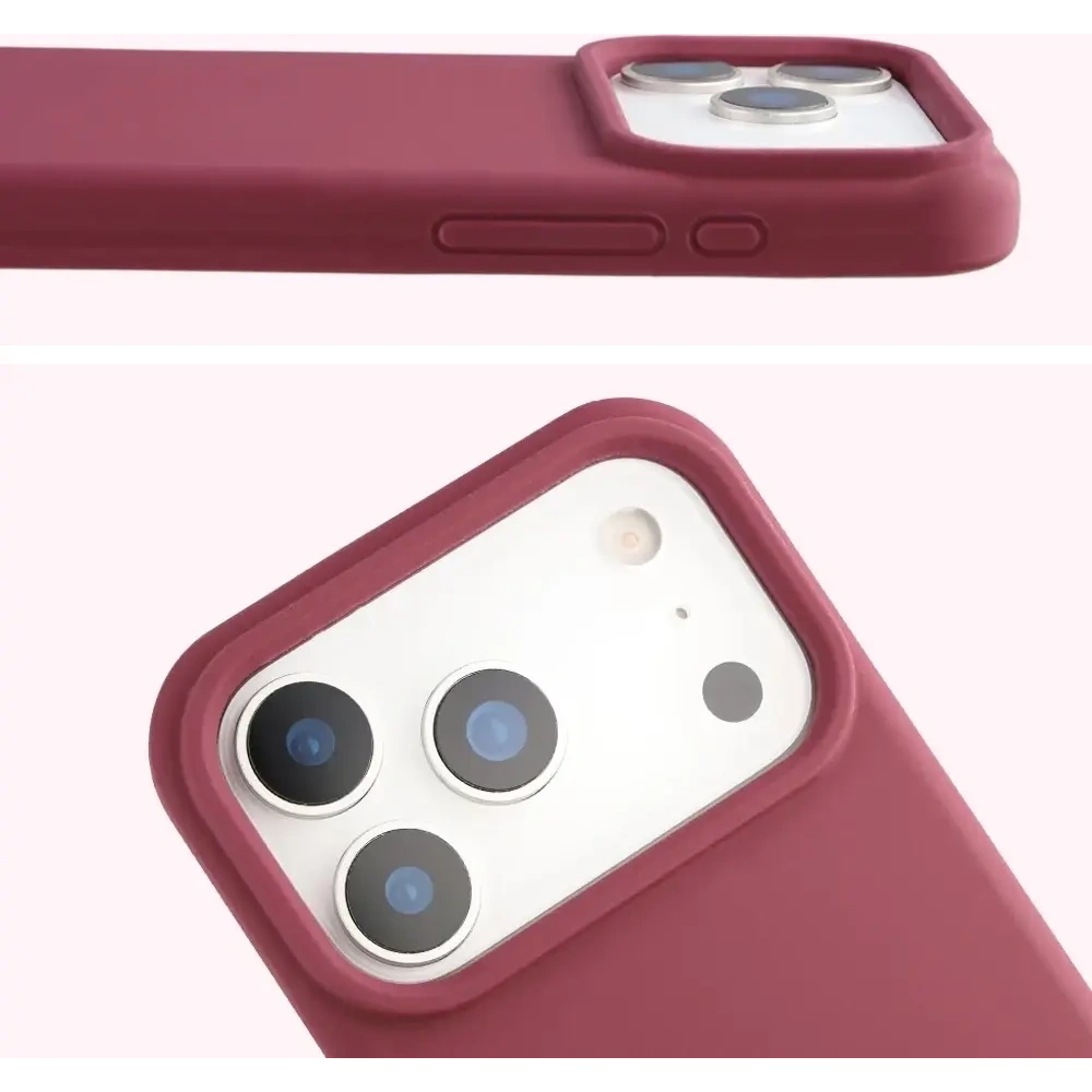 Silikonowe etui Bizon Soft Case do Apple iPhone 17 Pro ciemnofioletowe