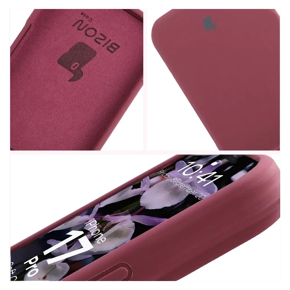 Silikonowe etui Bizon Soft Case do Apple iPhone 17 Pro ciemnofioletowe