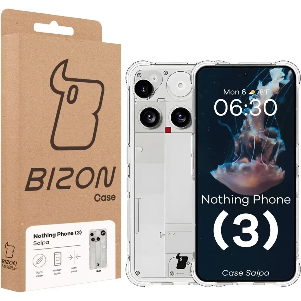 Elastyczne etui Bizon Case Salpa do Nothing Phone (3) przezroczyste