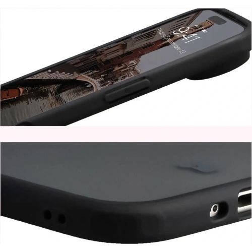 Etui Bizon Case Angelo do Apple iPhone 17 Air przydymione z czarną ramką