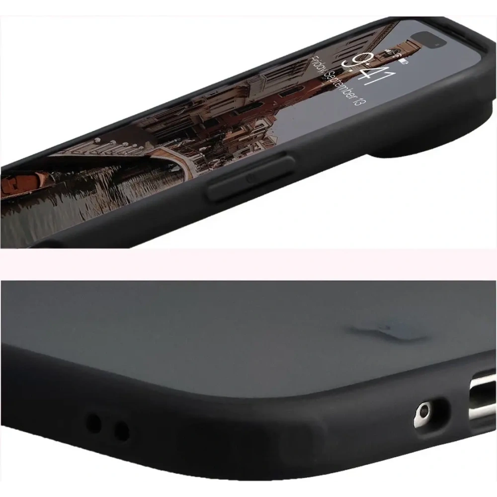 Etui Bizon Case Angelo do Apple iPhone Air przydymione z czarną ramką