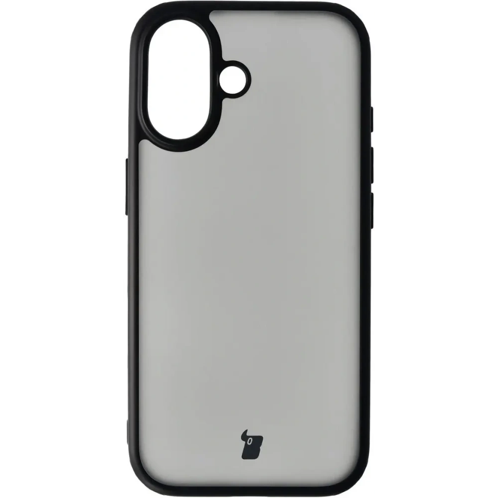Etui Bizon Case Angelo do Apple iPhone 17 przydymione z czarną ramką