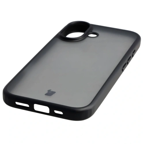 Etui Bizon Case Angelo do Apple iPhone 17 przydymione z czarną ramką