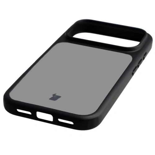 Etui Bizon Case Angelo do Apple iPhone 17 Pro przydymione z czarną ramką